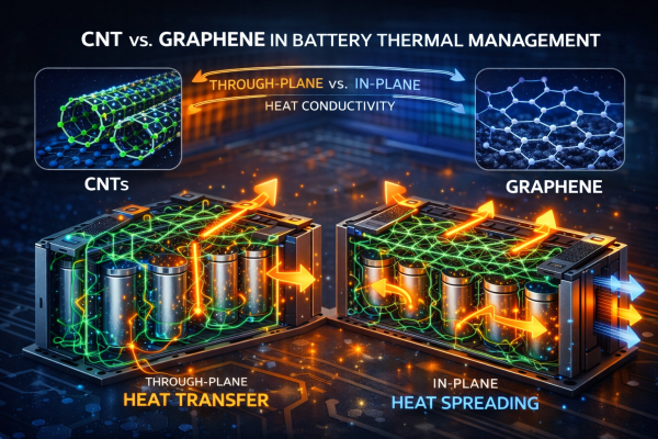 CNT vs. Graphene in Battery Thermal Management: Strengths, Trade-Offs, and Design Choices