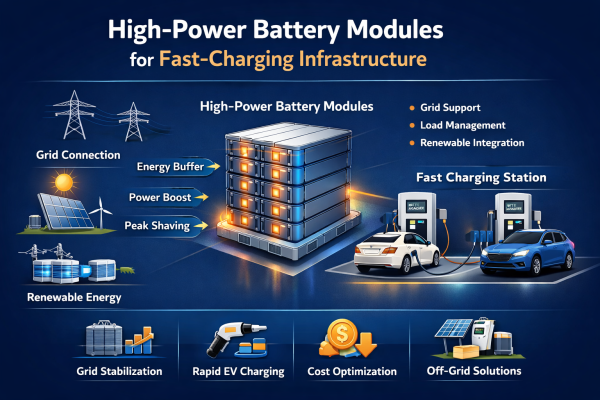 High-Power Battery Modules for Fast-Charging Infrastructure