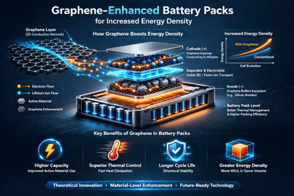 Graphene-Enhanced Battery Packs for Increased Energy Density