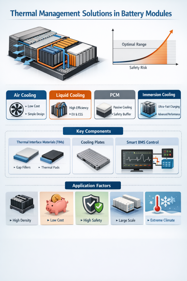 Thermal Management Solutions in Battery Modules: Enhancing Safety, Performance, and Lifespan