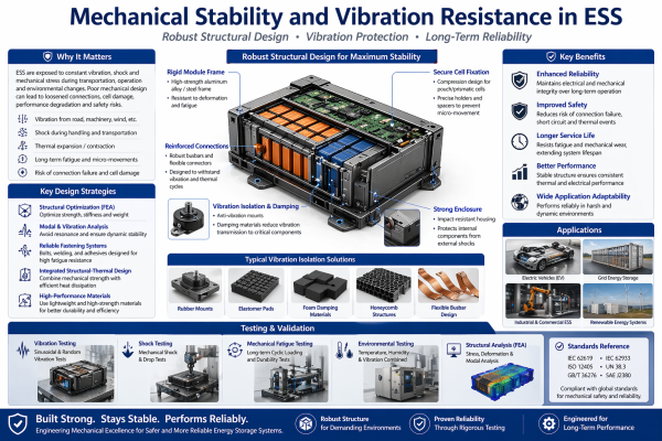 Mechanical Stability and Vibration Resistance in Energy Storage Systems (ESS): Ensuring Reliability Under Dynamic Conditions