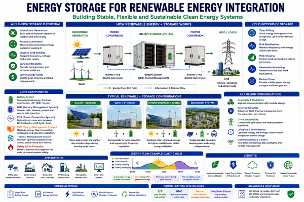 Energy Storage for Renewable Energy Integration: Building Stable and Intelligent Clean Energy Networks