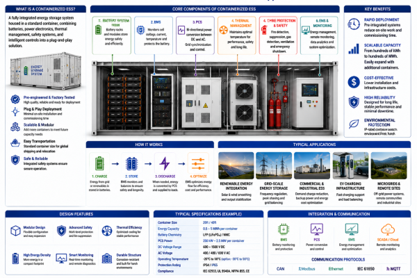 Containerized Energy Storage Systems Explained: Flexible Infrastructure for Modern Power Applications