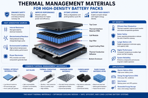 Thermal Management Materials for High-Density Battery Packs