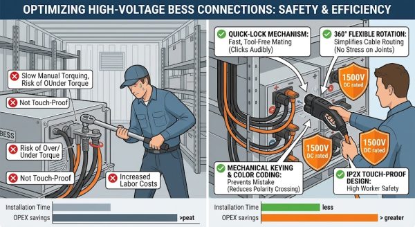 Sourcing Guide: How High-Voltage Connectors Mitigate Safety Risks and Lower OPEX in Commercial BESS