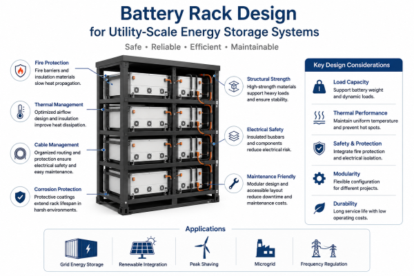 Battery Rack Design for Utility-Scale Energy Storage Systems