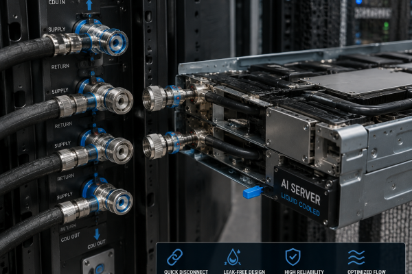 Liquid Cooling Quick Couplings for AI & High-Performance Computing (HPC) Racks