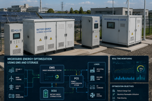 Microgrid Energy Optimization Using EMS and Storage