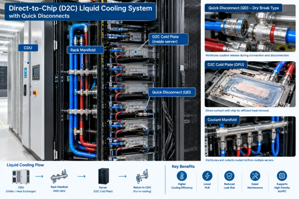 Direct-to-Chip (D2C) Liquid Cooling and Quick Disconnect Best Practices