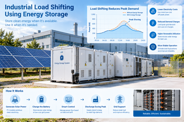 Industrial Load Shifting Strategies Using Energy Storage