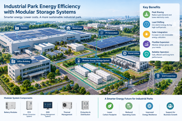 Industrial Park Energy Efficiency with Modular Storage Systems
